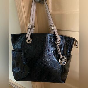 Michael Kors Black Patent Leather Tote